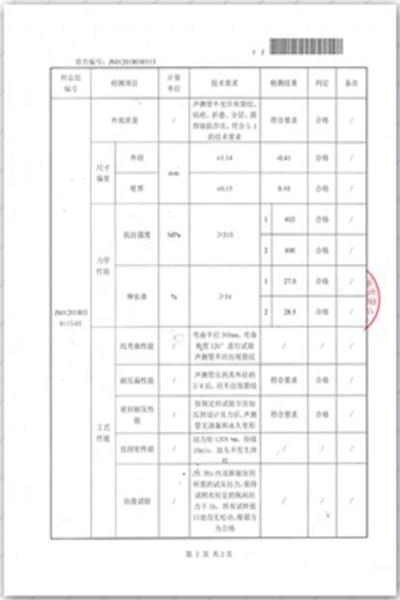 福州出厂检测报告